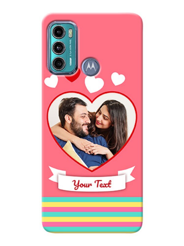Custom Moto G40 Fusion Personalised mobile covers: Love Doodle Design