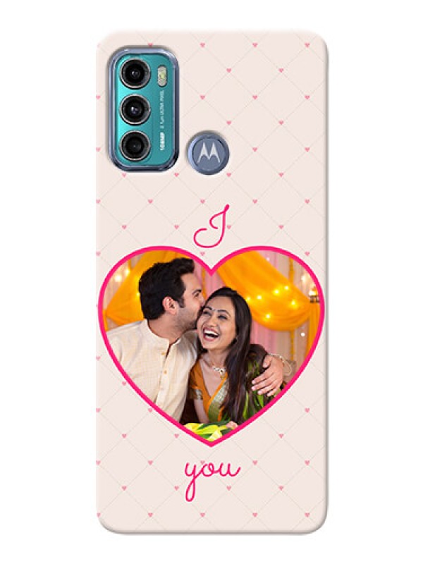 Custom Moto G40 Fusion Personalized Mobile Covers: Heart Shape Design