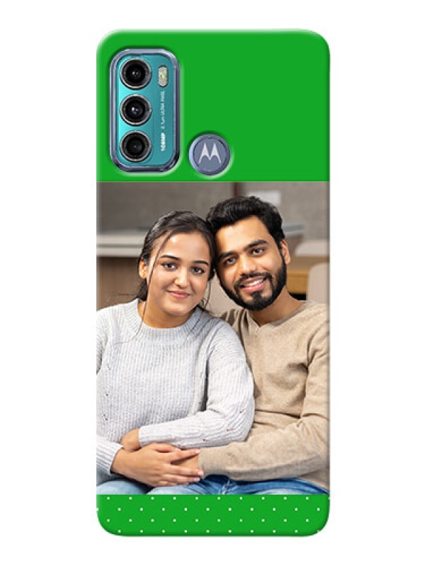 Custom Moto G40 Fusion Personalised mobile covers: Green Pattern Design