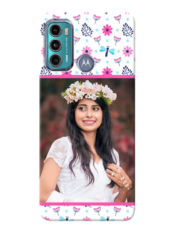 Custom Moto G40 Fusion Mobile Covers: Colorful Flower Design