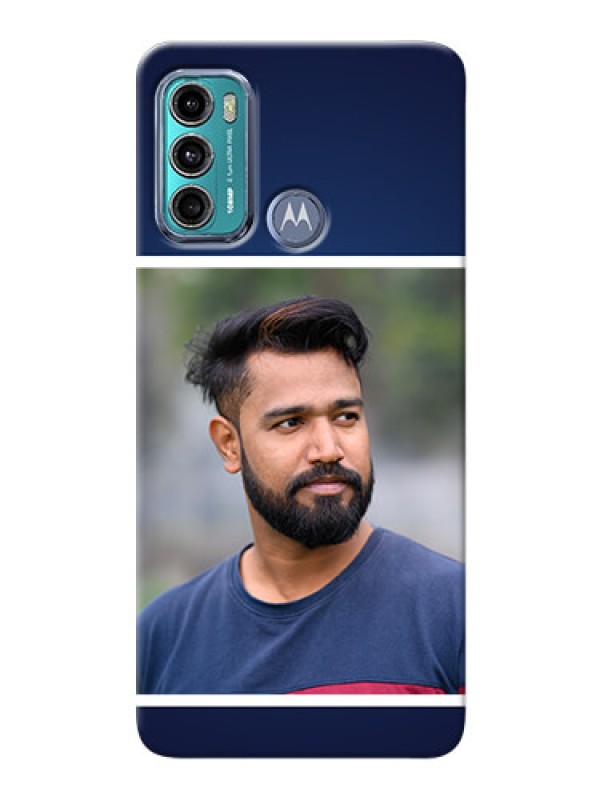 Custom Moto G40 Fusion Mobile Cases: Simple Royal Blue Design