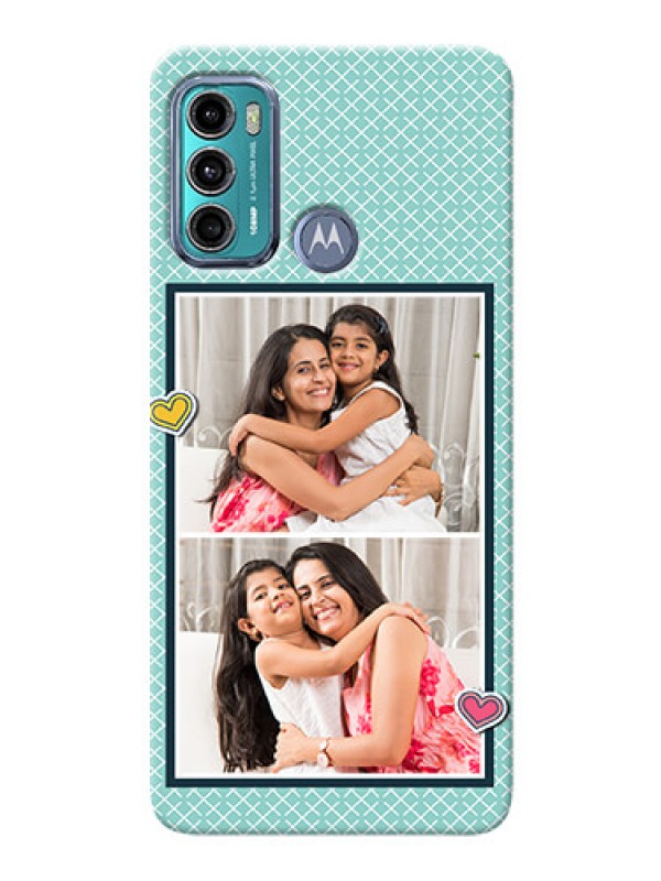 Custom Moto G40 Fusion Custom Phone Cases: 2 Image Holder with Pattern Design