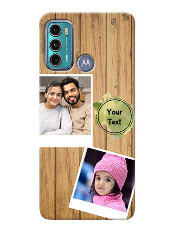 Custom Moto G40 Fusion Custom Mobile Phone Covers: Wooden Texture Design