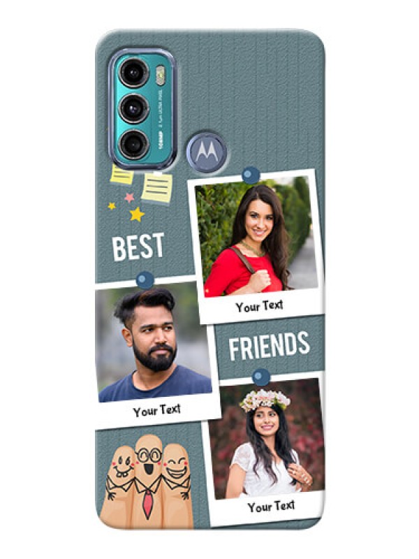 Custom Moto G40 Fusion Mobile Cases: Sticky Frames and Friendship Design