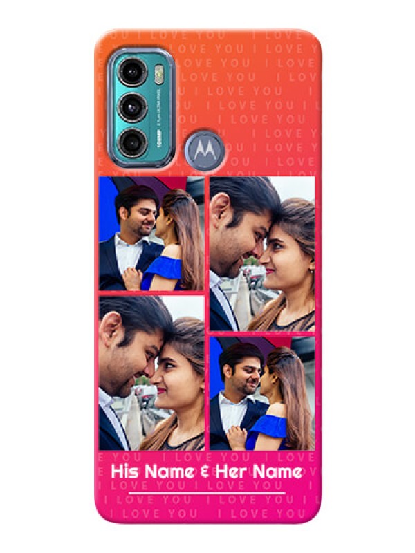 Custom Moto G40 Fusion custom back covers: I Love You Pink Design