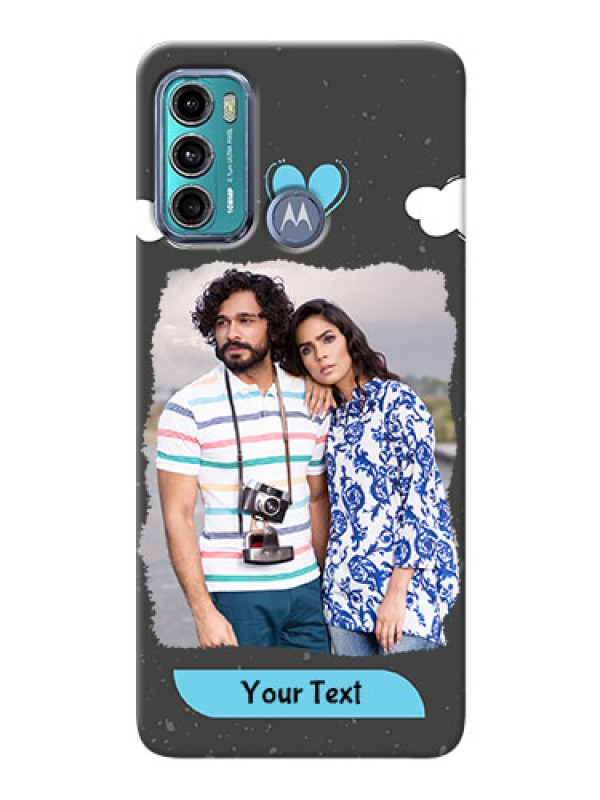 Custom Moto G40 Fusion Mobile Back Covers: splashes with love doodles Design