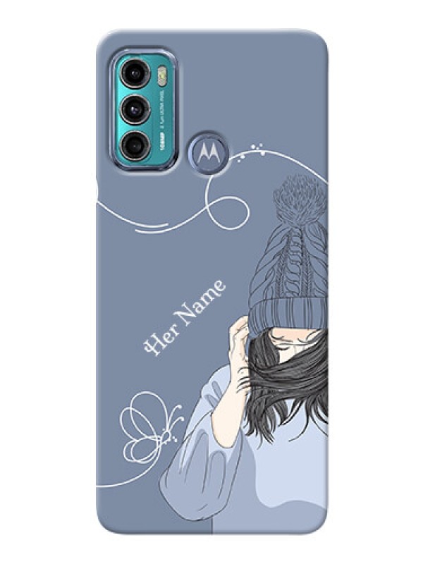 Custom Moto G40 Fusion Custom Mobile Case with Girl in winter outfit Design