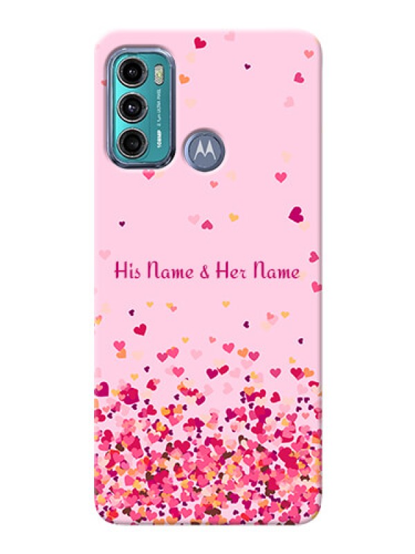 Custom Moto G40 Fusion Phone Back Covers: Floating Hearts Design