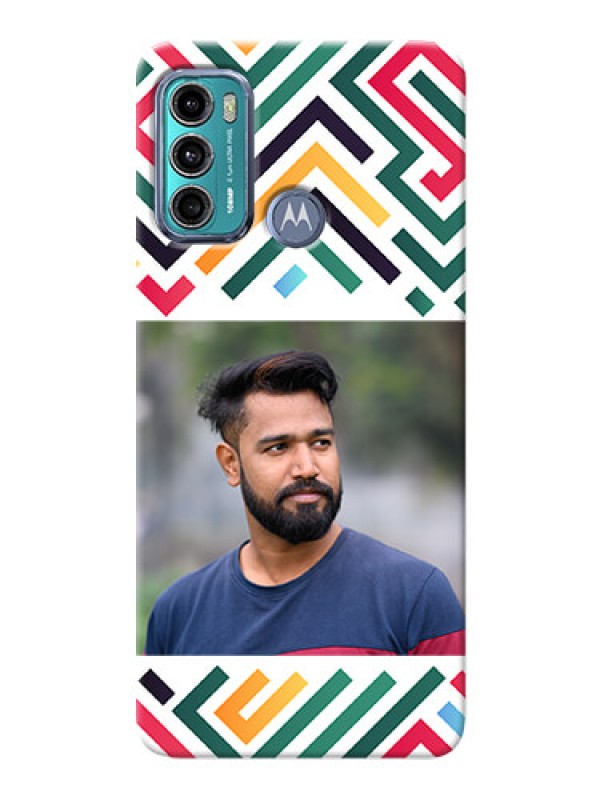 Custom Moto G40 Fusion Custom Mobile Case with Colorful Maze Pattern Design