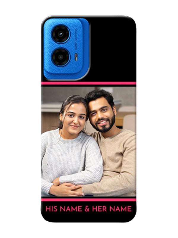 Custom Moto G45 5G Custom Hard Phone Case - With Add Text Design