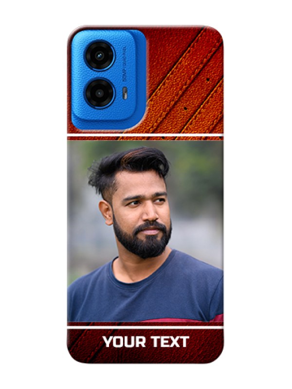 Custom Moto G45 5G Custom Hard Phone Case - Leather Phone Case Design