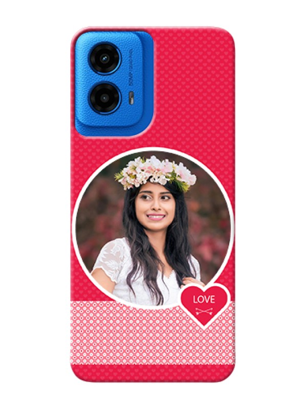 Custom Moto G45 5G Custom Hard Phone Case - Pink Color Pattern Design