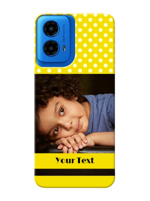 Custom Moto G45 5G Custom Hard Phone Case - Bright Yellow Case Design