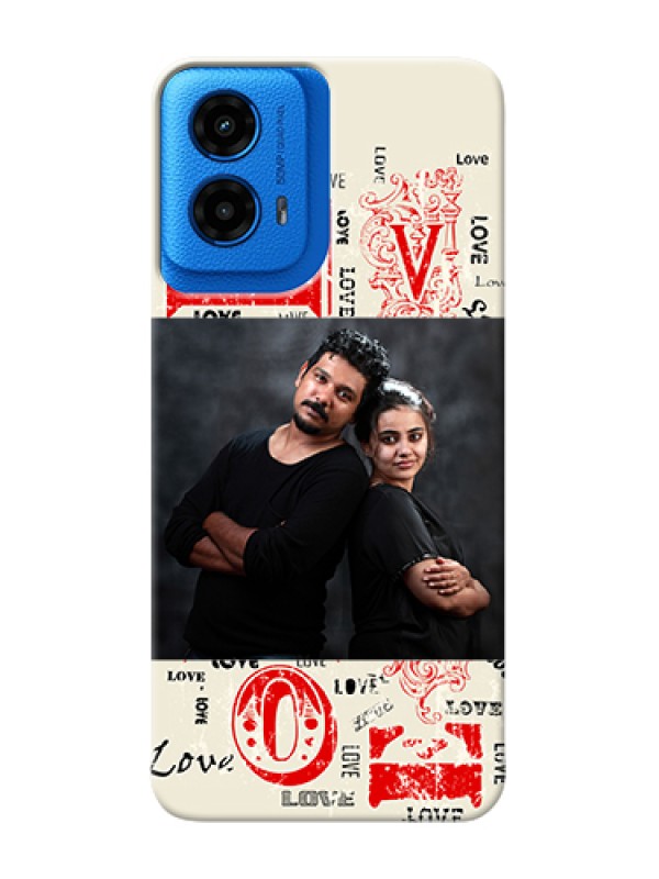 Custom Moto G45 5G Custom Hard Phone Case - Trendy Love Design Case