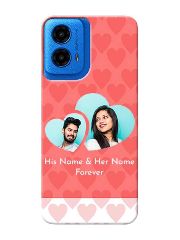 Custom Moto G45 5G Custom Hard Phone Case - Couple Pic Upload Design