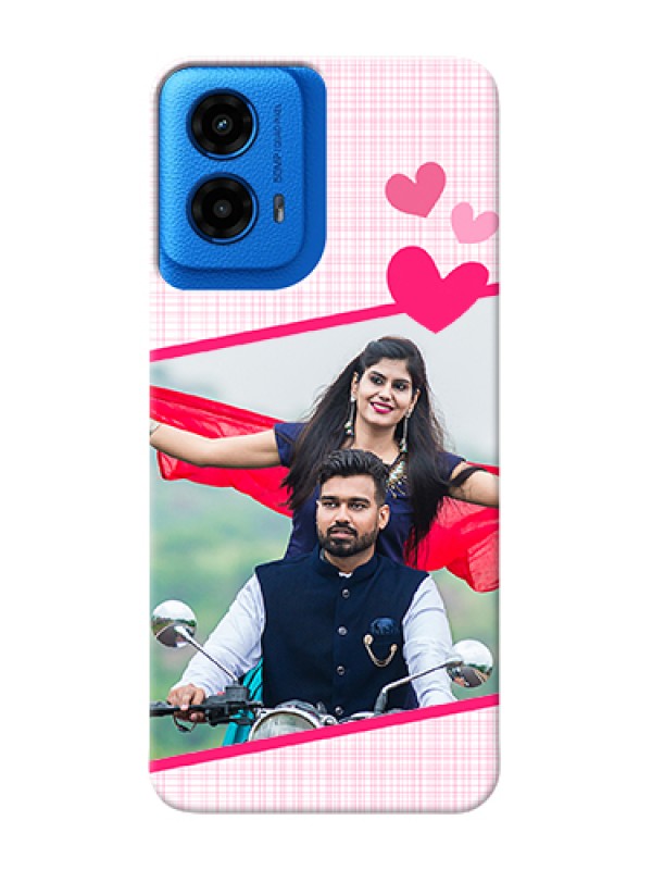 Custom Moto G45 5G Custom Hard Phone Case - Love Shape Heart Design