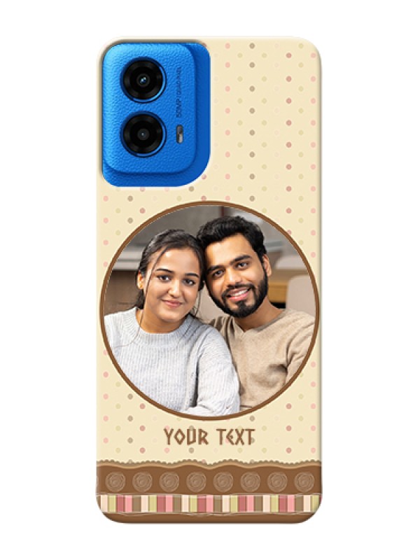 Custom Moto G45 5G Custom Hard Phone Case - Brown Dotted Mobile Case Design