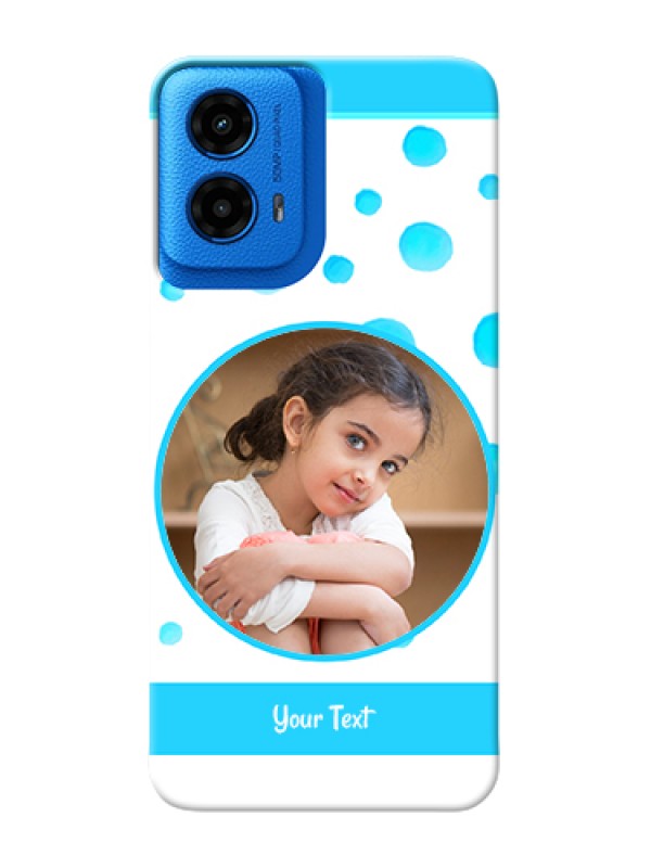 Custom Moto G45 5G Custom Hard Phone Case - Blue Bubbles Pattern Design