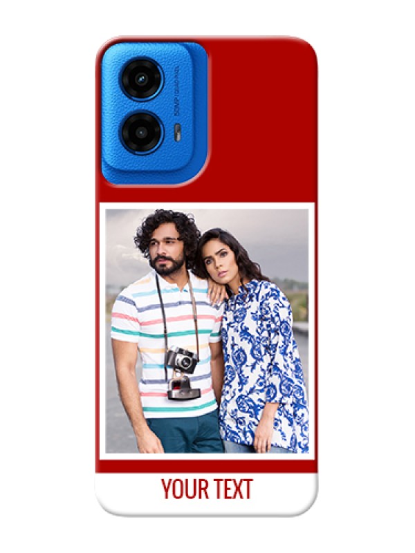 Custom Moto G45 5G Custom Hard Phone Case - Red Color Design