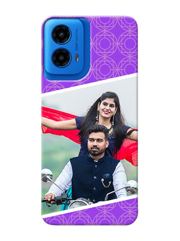 Custom Moto G45 5G Custom Hard Phone Case - Violet Color Pattern Design