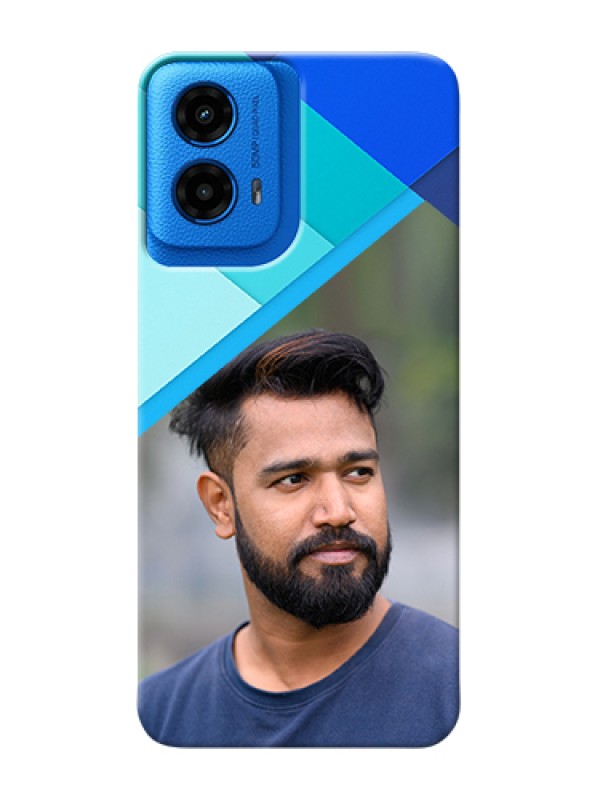 Custom Moto G45 5G Custom Hard Phone Case - Blue Pattern Design