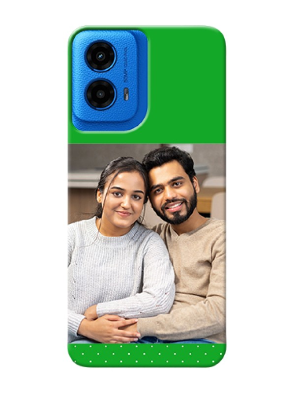 Custom Moto G45 5G Custom Hard Phone Case - Green Pattern Design