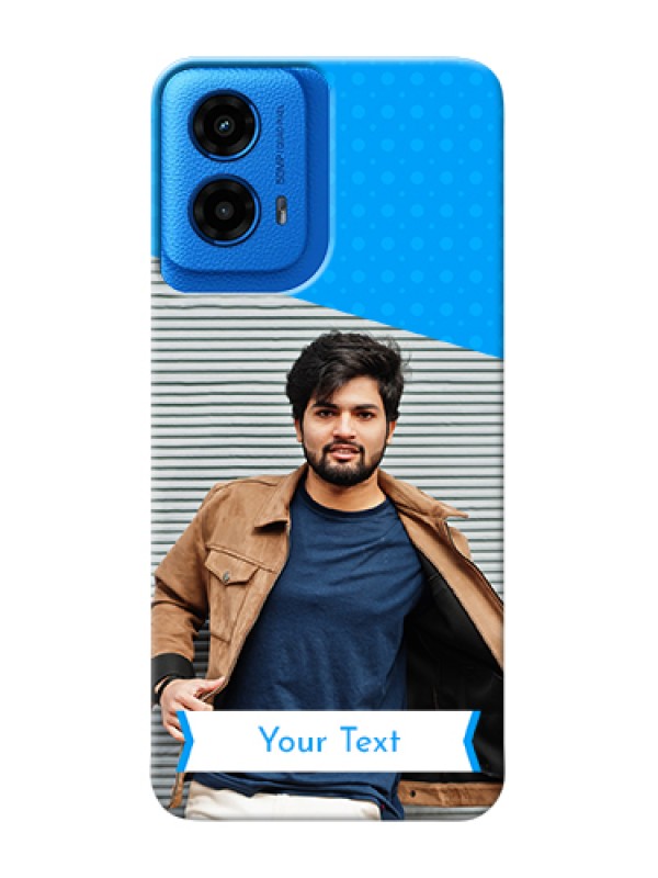 Custom Moto G45 5G Custom Hard Phone Case - Simple Blue Color Design