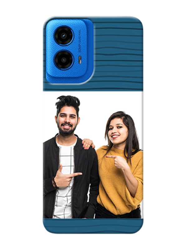 Custom Moto G45 5G Custom Hard Phone Case - Blue Pattern Cover Design