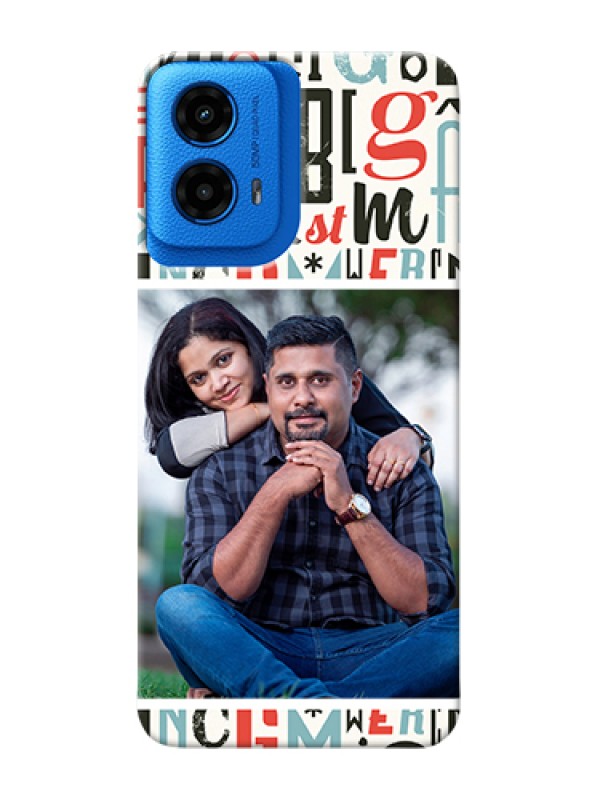 Custom Moto G45 5G Custom Hard Phone Case - Alphabet Design