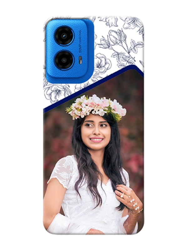 Custom Moto G45 5G Custom Hard Phone Case - Classy Floral Design