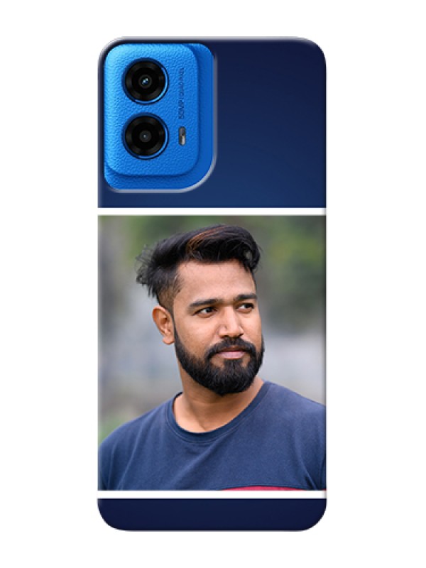 Custom Moto G45 5G Custom Hard Phone Case - Simple Royal Blue Design