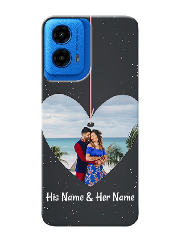 Custom Moto G45 5G Custom Hard Phone Case - Hanging Heart Design