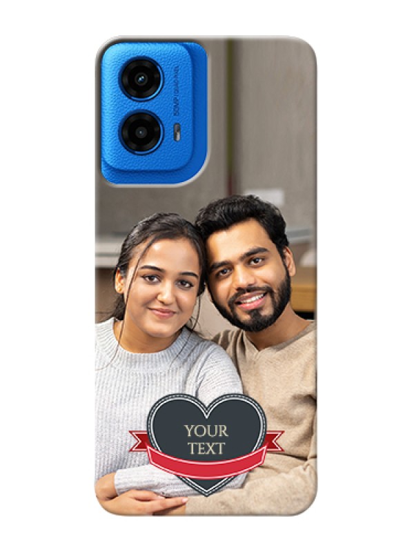 Custom Moto G45 5G Custom Hard Phone Case - Just Married Couple Design