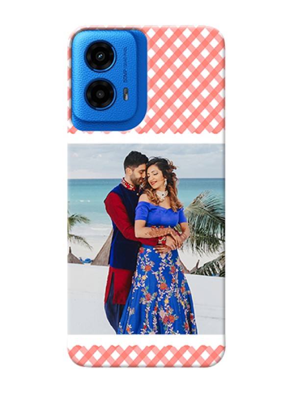 Custom Moto G45 5G Custom Hard Phone Case - Pink Pattern Design