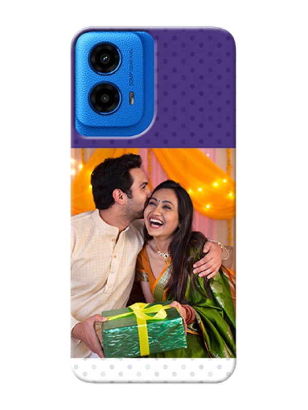 Custom Moto G45 5G Custom Hard Phone Case - Violet Colored Pattern Design