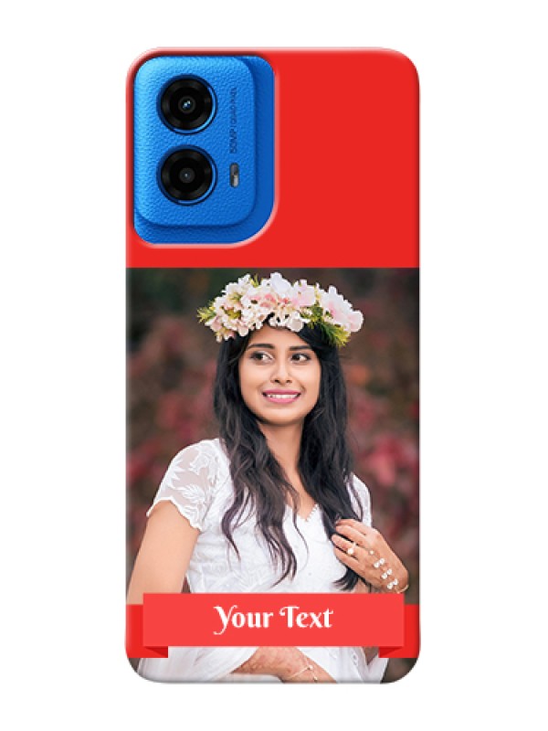 Custom Moto G45 5G Custom Hard Phone Case - Simple Red Color Design