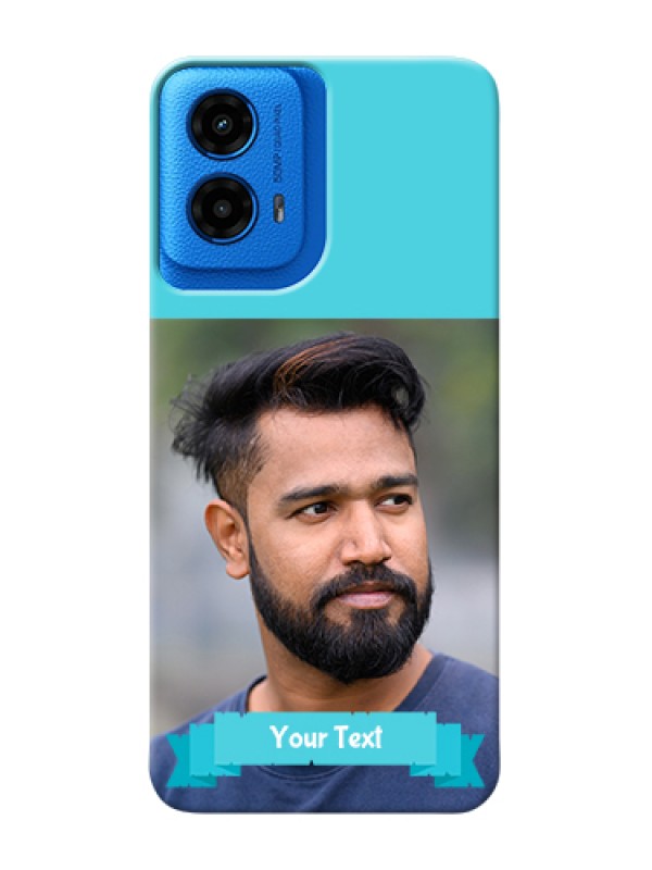 Custom Moto G45 5G Custom Hard Phone Case - Blue Color Design