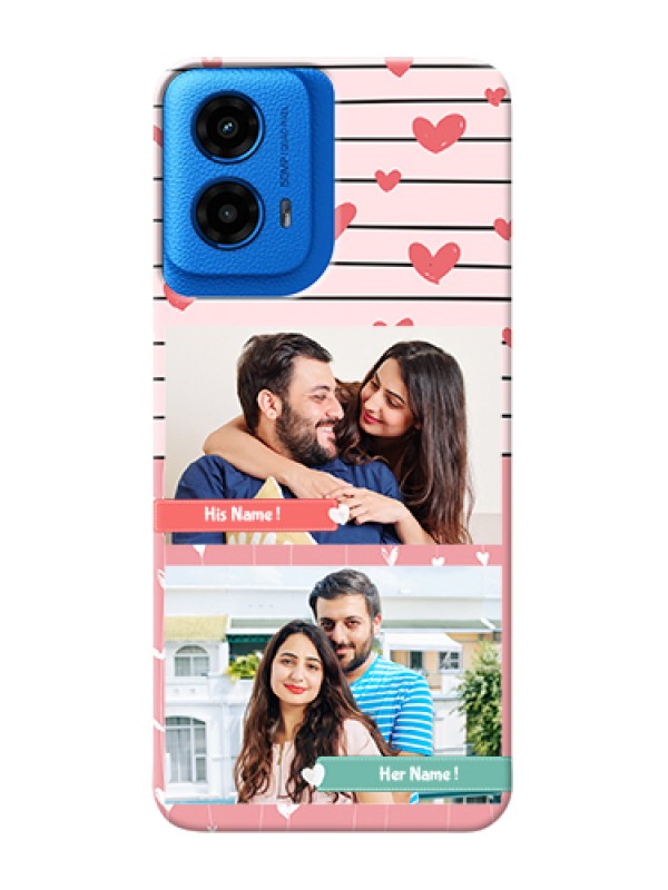 Custom Moto G45 5G Custom Hard Phone Case - Photo With Heart Design