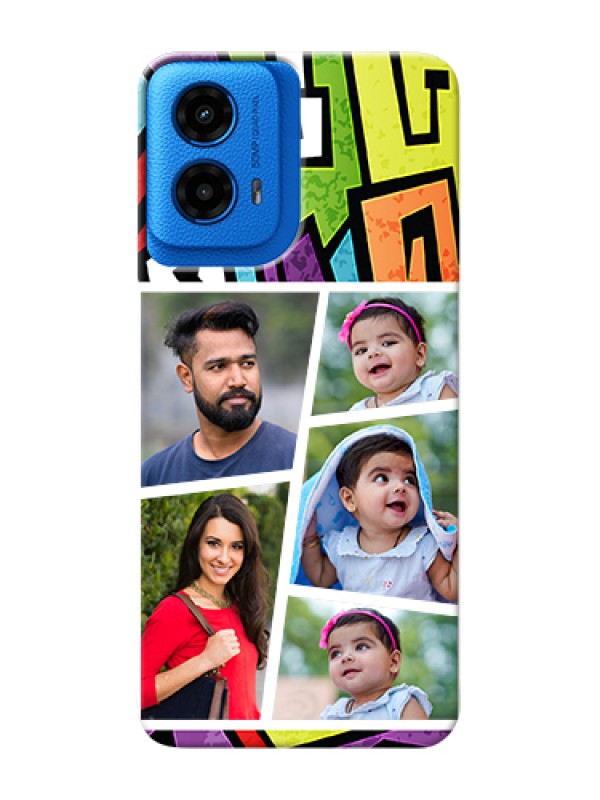 Custom Moto G45 5G Custom Hard Phone Case - Graffiti Pattern Design