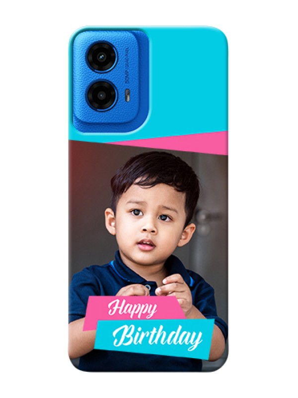 Custom Moto G45 5G Custom Hard Phone Case - Image Holder With 2 Color Design