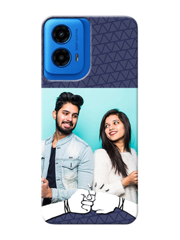 Custom Moto G45 5G Custom Hard Phone Case - With Best Friends Design