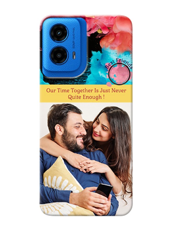 Custom Moto G45 5G Custom Hard Phone Case - Quote With Acrylic Painting Design