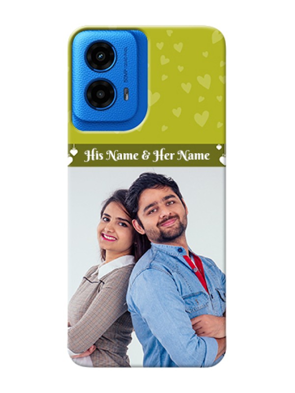 Custom Moto G45 5G Custom Hard Phone Case - You & Me Heart Design