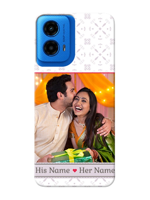 Custom Moto G45 5G Custom Hard Phone Case - With Photo And Ethnic Design