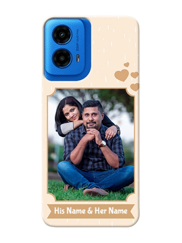 Custom Moto G45 5G Custom Hard Phone Case - With Confetti Love Design