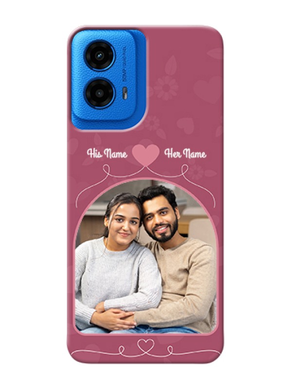 Custom Moto G45 5G Custom Hard Phone Case - Love Floral Design