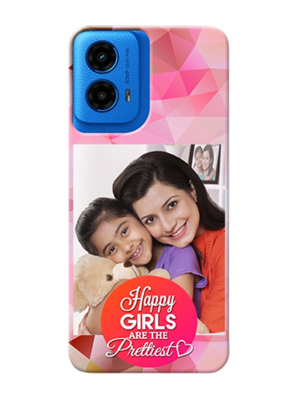 Custom Moto G45 5G Custom Hard Phone Case - Abstract Triangle Design