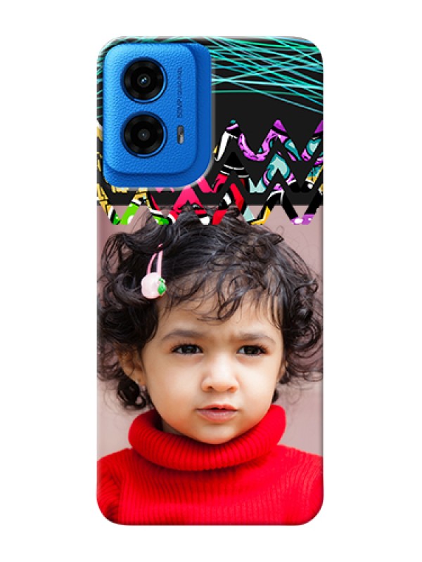 Custom Moto G45 5G Custom Hard Phone Case - Neon Abstract Design