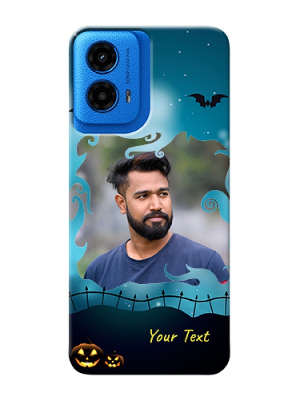 Custom Moto G45 5G Custom Hard Phone Case - Halloween Frame Design