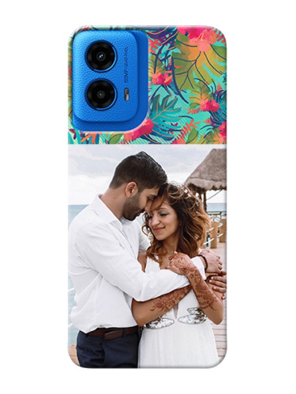 Custom Moto G45 5G Custom Hard Phone Case - Watercolor Floral Design